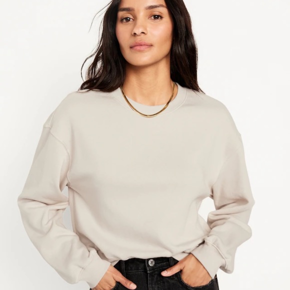 NWT OLD NAVY Crew-Neck Sweatshirt Color: Wish Bone SIZE X-LARGE - Picture 2 of 5